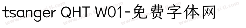 tsanger QHT W01字体转换